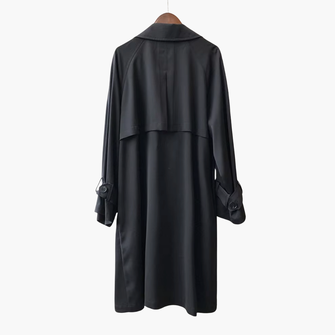 Damen Trenchcoat mit Reverskragen und Doppelknopfverschluss