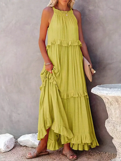 Madelyn | Bohemian Ruffled Maxi Dress