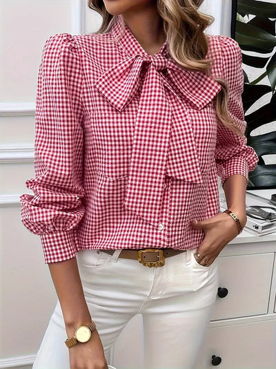 Liv - baumwollbluse mit schleife