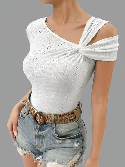 Nixie – elegante asymmetrische schulterbluse