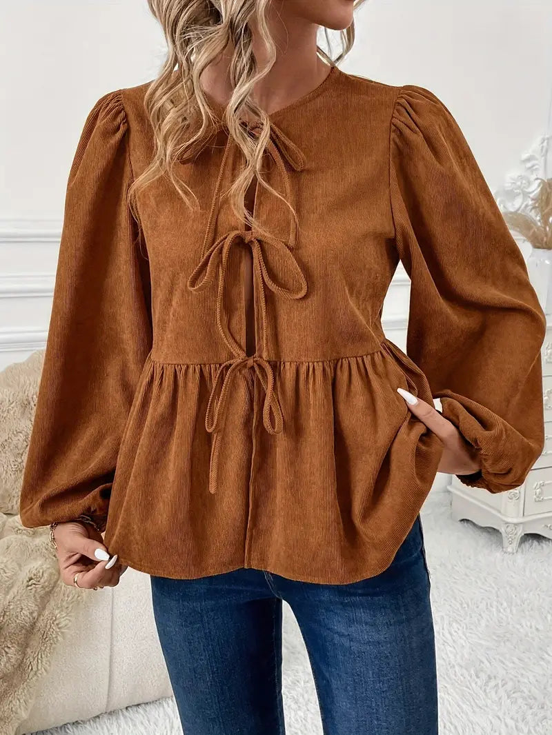 Hilma - stylische cordbluse