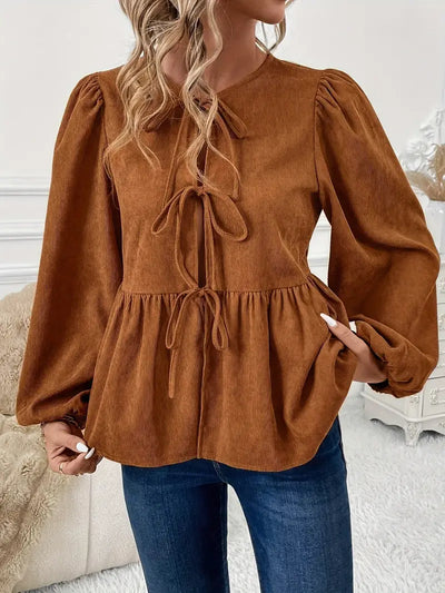 Hilma - stylische cordbluse