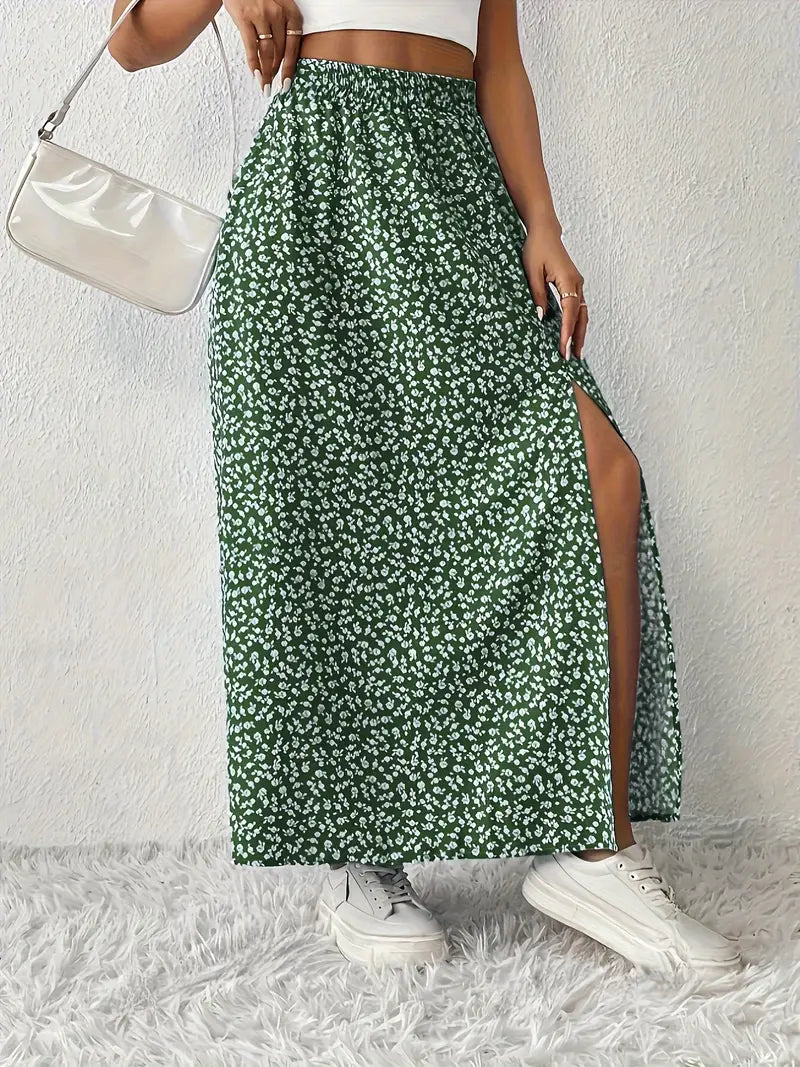 Aori – Elegante Maxiröcke mit hohem Bund und Blumenmuster