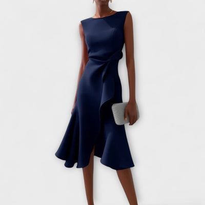 Juliette – Asymmetrisches Midikleid mit Drapierung