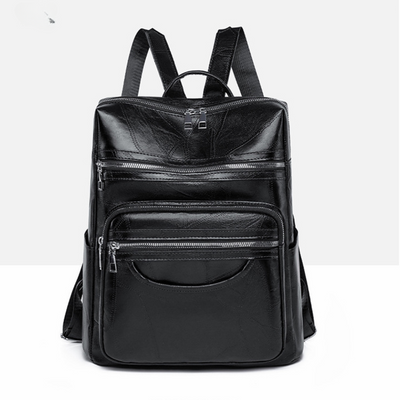 CLARA™ | Lederrucksack mit Blattstruktur