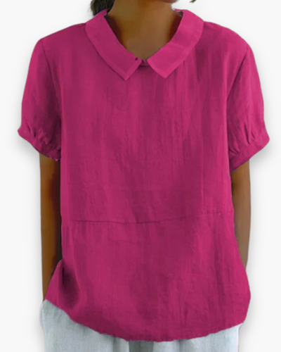 Damen Entspannte Kurzarmbluse | Elegant