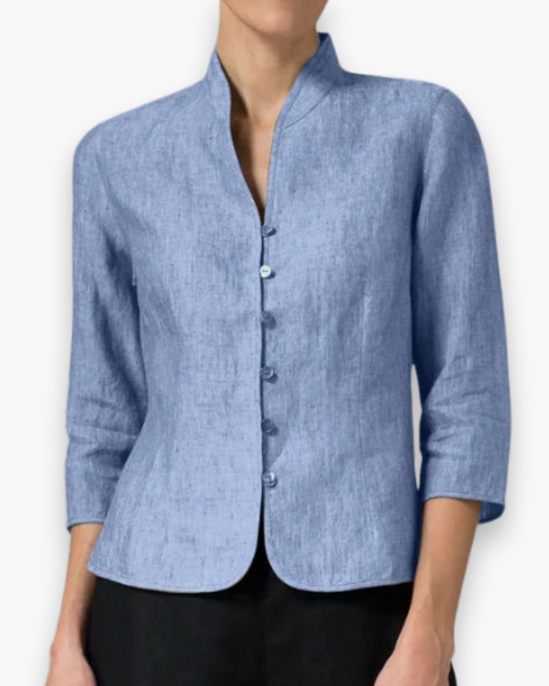 Damen Elegante Bluse mit Stehkragen | Festliche Anlässe