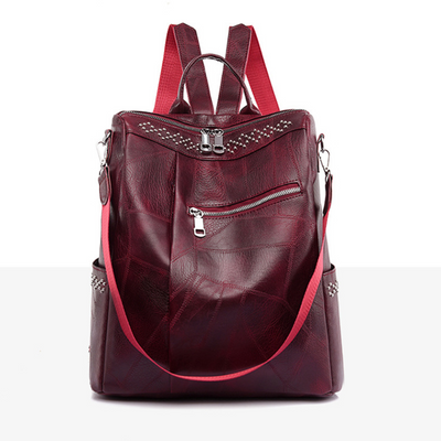 LEONIE™ | VERWANDELBARER LEDERRUCKSACK MIT NIETEN