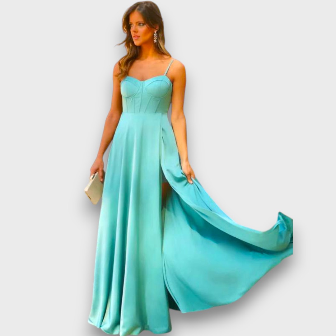 Victoria – Schulterfreies Abendkleid mit Rückenschnürung