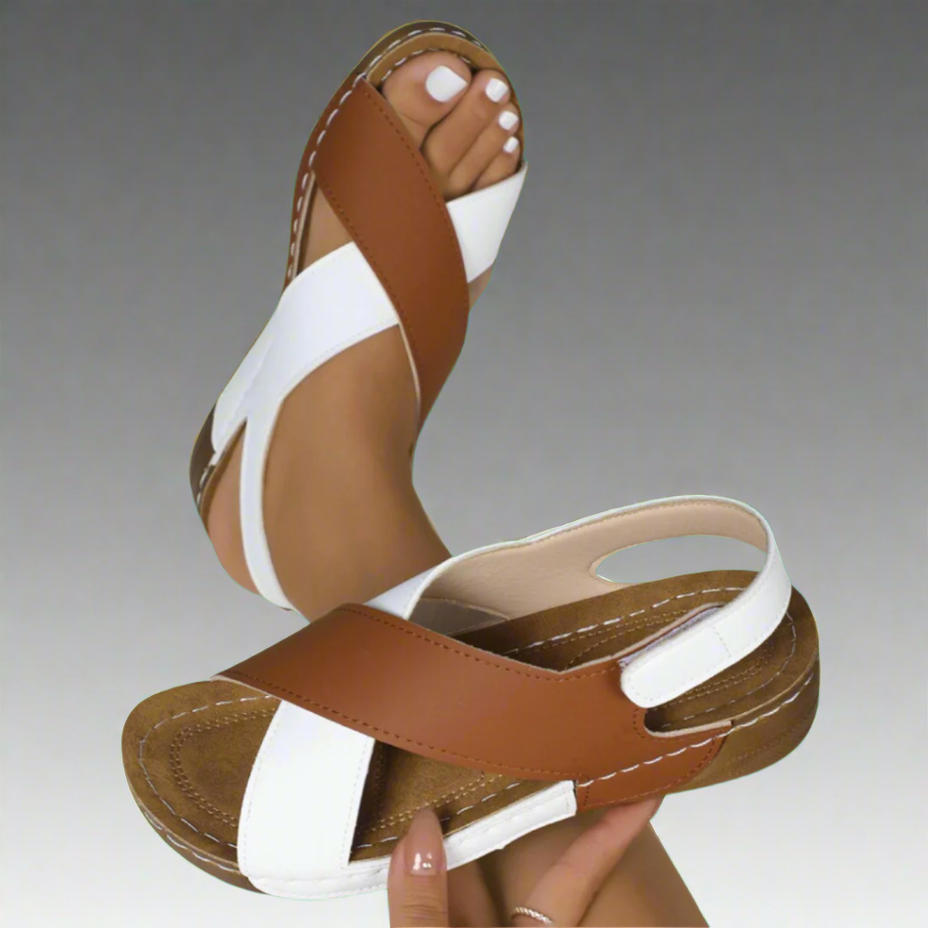 Solveig | Ultraflache, Bequeme Orthopädische Sandalen