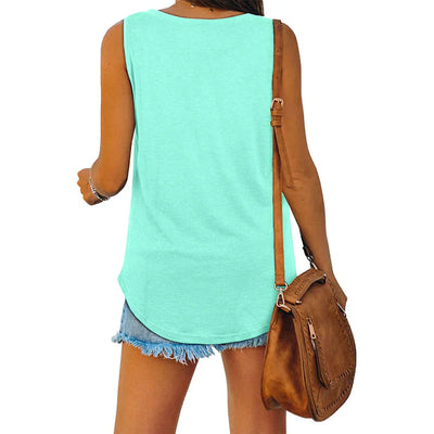 Fayelune – Schickes ärmelloses Tanktop mit V-Ausschnitt