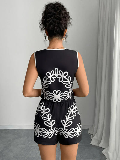 Mina | Blumenkombi und Shorts