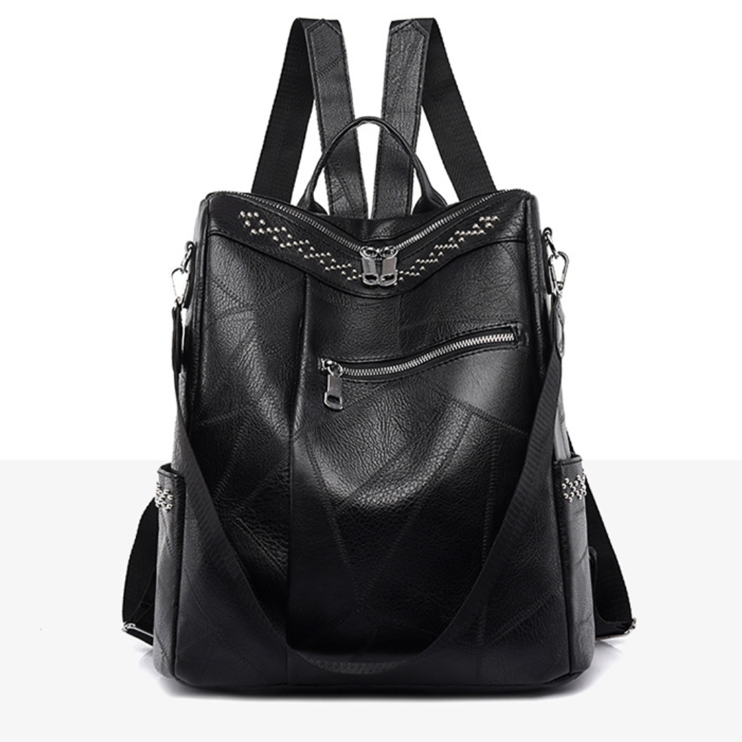 LEONIE™ | VERWANDELBARER LEDERRUCKSACK MIT NIETEN