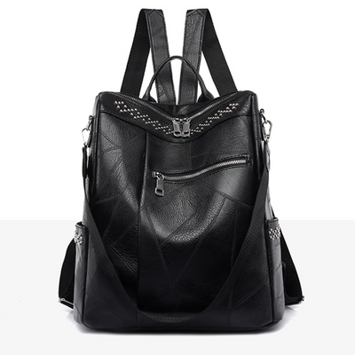 LEONIE™ | VERWANDELBARER LEDERRUCKSACK MIT NIETEN