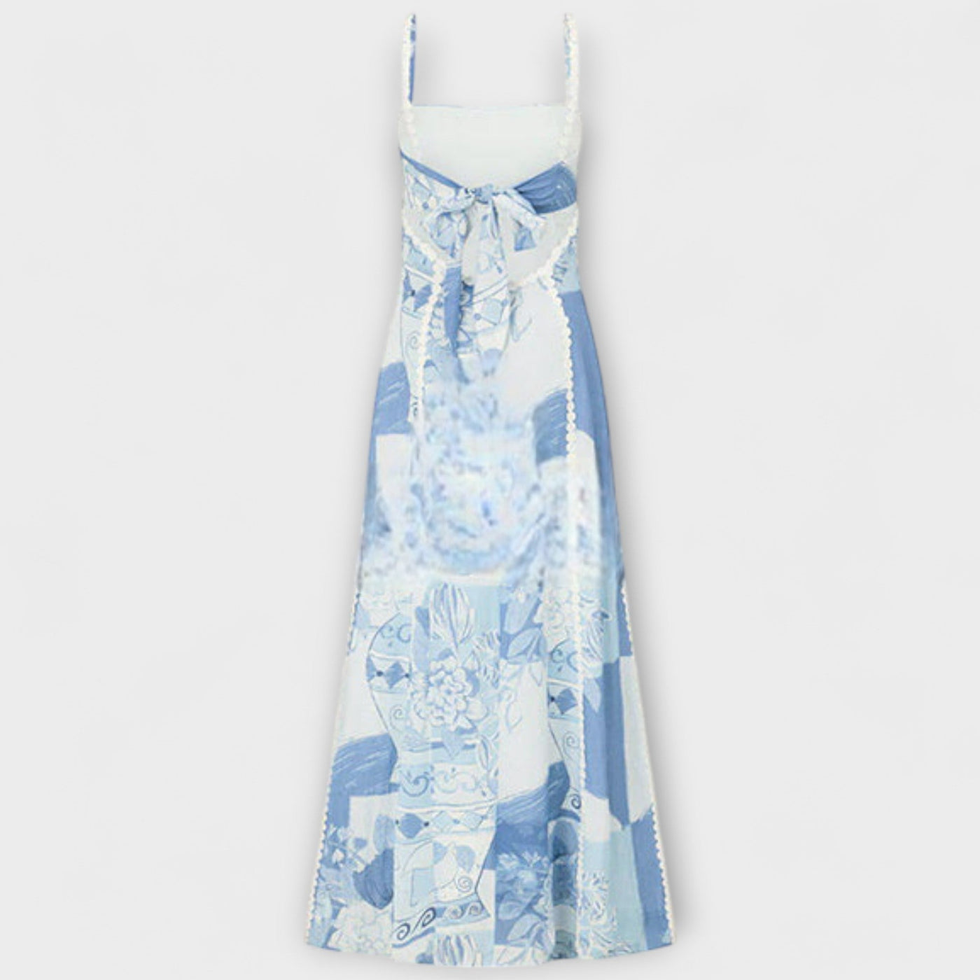 Terazza Ric Rac - Ausgestelltes Maxikleid mit Slip-Design aus Leinen