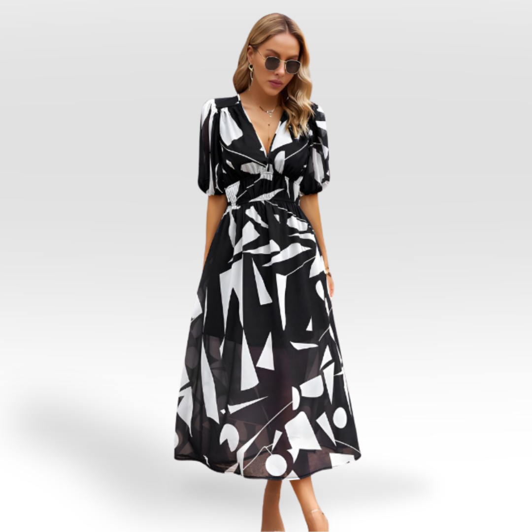 CHANTAL - CHARMES KLEID MIT V-AUSSCHNITT