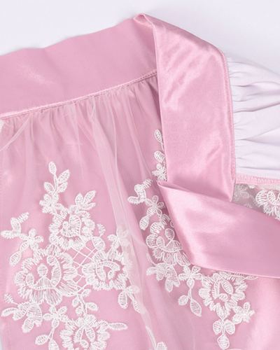 Damen Traditionelles Sommerkleid | Midi Dirndl in Rosa