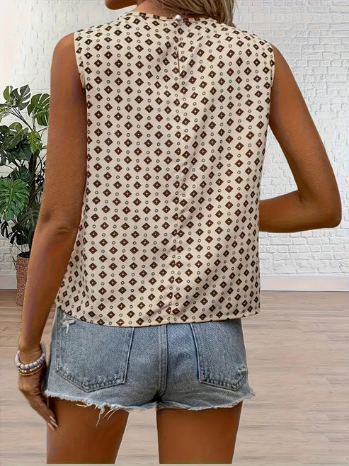 Magdalena - tanktop mit rundhalsausschnitt und aufdruck