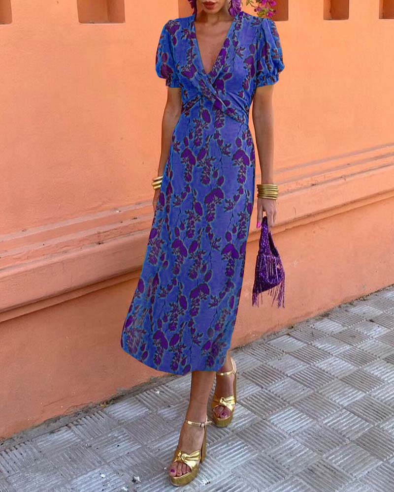 Barry – Luxuriöses Midikleid mit Puffärmeln