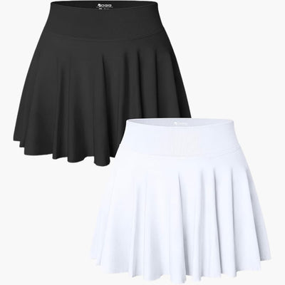 Damen Minirock 2er-Pack mit hoher Taille und Stretchbund