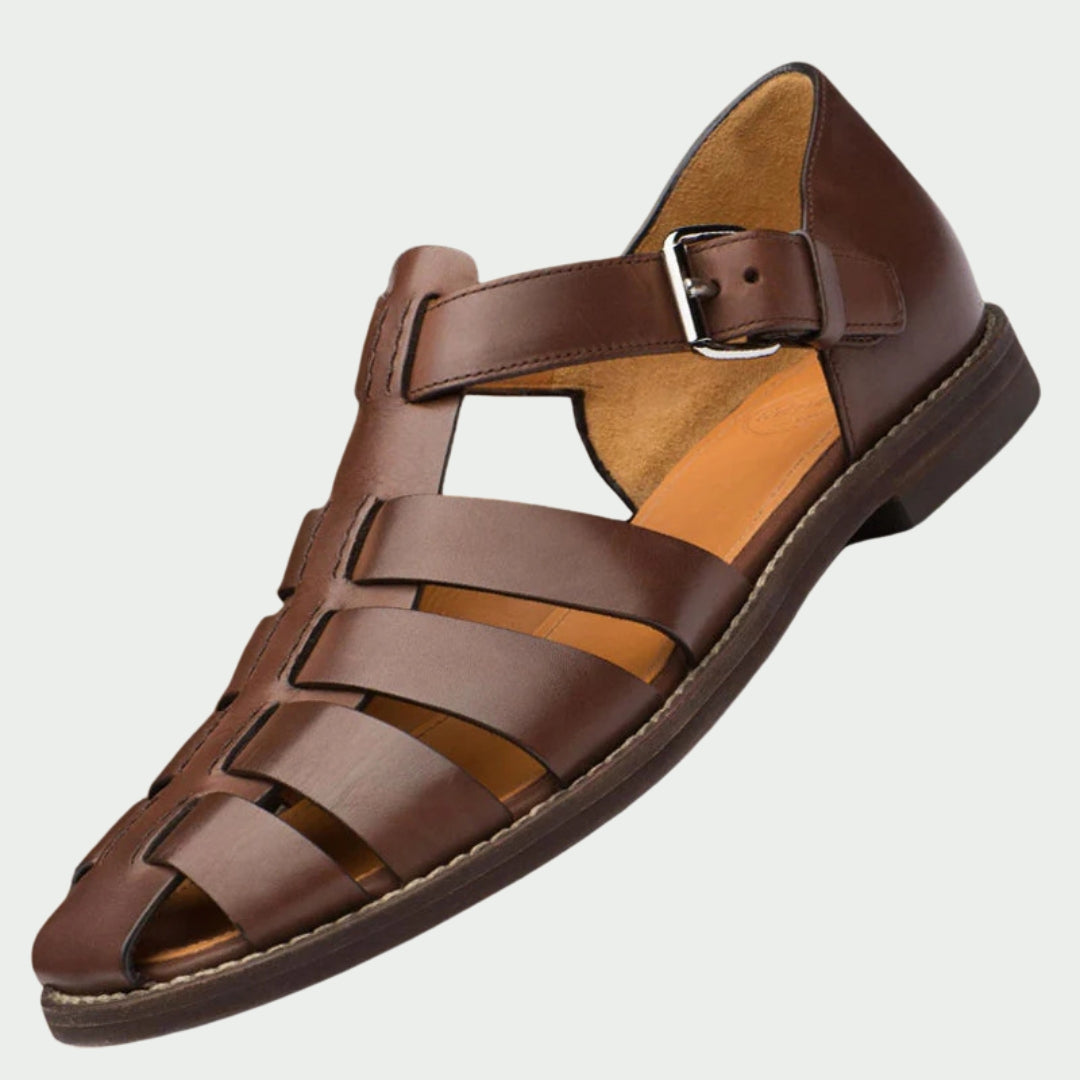 CORVIN - ELEGANTE LEDER HERRENSANDALE