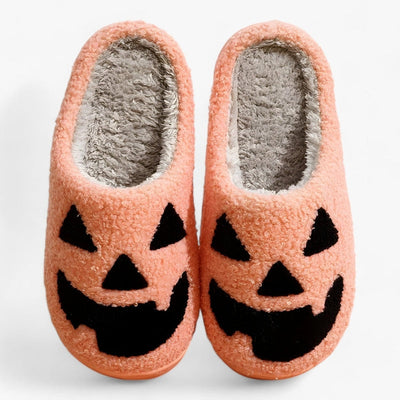 Monica Halloween Hausschuhe – Klassische Slipper mit Kürbis‑Motiv