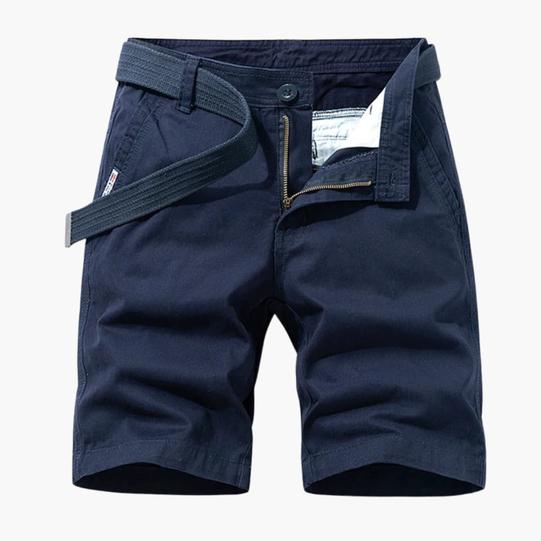 Herren-Cargo-Shorts aus Mischgewebe mit verstellbarem Gürtel und Taschen