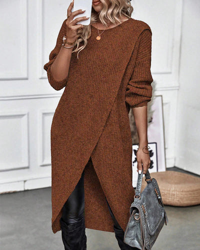 Stella – Asymmetrisches Strickkleid