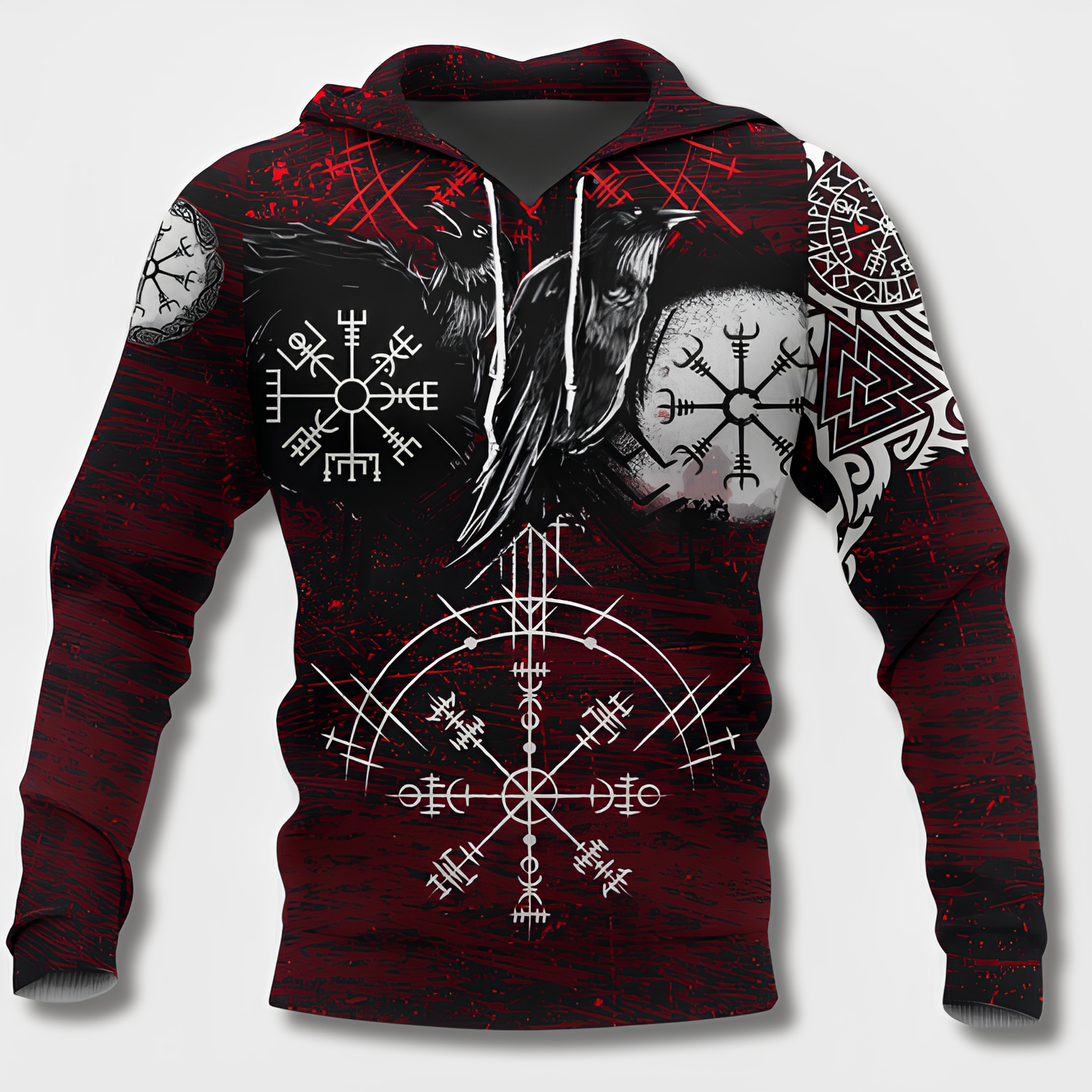 Udalrich | Kühner Wikinger-inspirierter Herren Kapuzenpullover