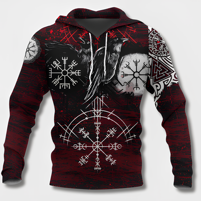 Udalrich | Kühner Wikinger-inspirierter Herren Kapuzenpullover