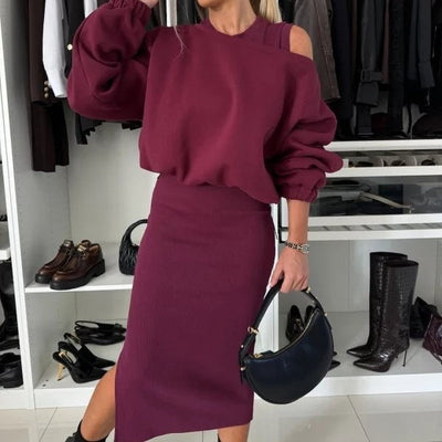 LINA SWEATSHIRT & ÄRMELLOSES KLEID 2-TEILIGES SET