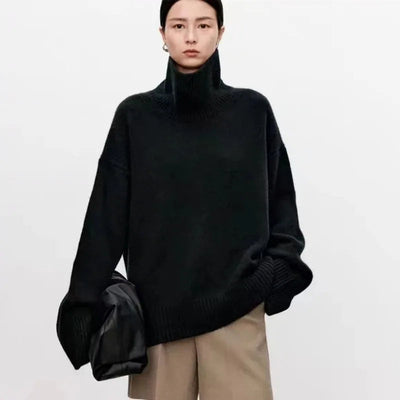 Giselle | Luxuriöser Wollpullover mit hohem Halsausschnitt für Damen