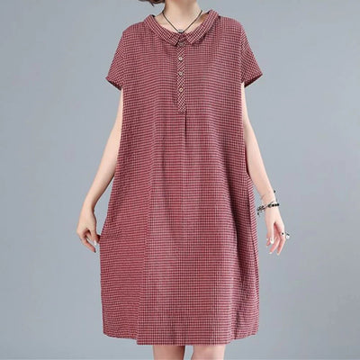 Vinessa – Hochwertiges Baumwoll-Leinen-Kleid