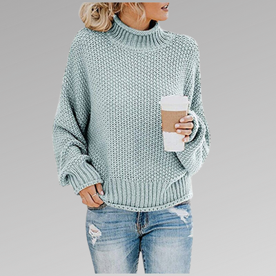 Gemütlicher Damen Strickpullover | Rollkragen