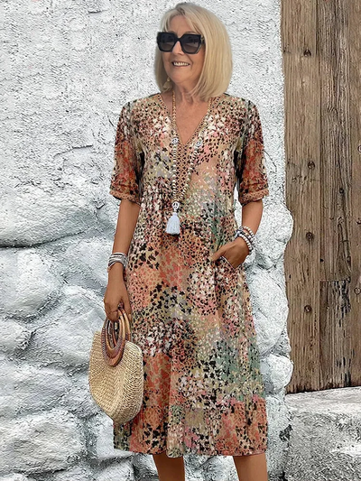 Josè | Lebendiges Midi-Längen Damenkleid