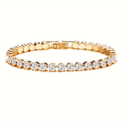 Elegantes Zirkonia-Armband - funkelnde kubische Zirkonia