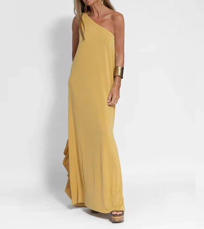 Marigold – Asymmetrisches Maxikleid mit One-Shoulder-Träger