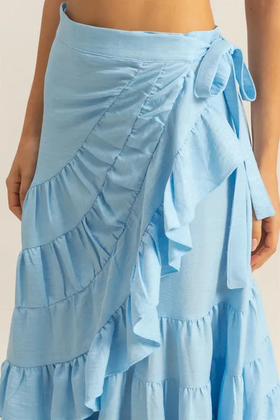 HYFVE Ruffled Tiered High Waist Skirt