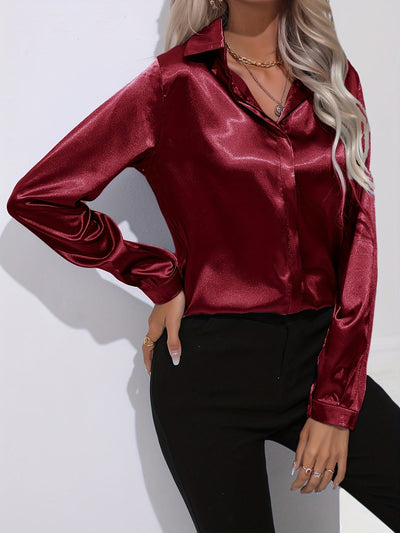 NADJA™ | Elegante Bluse aus Satin mit seidigem Glanz
