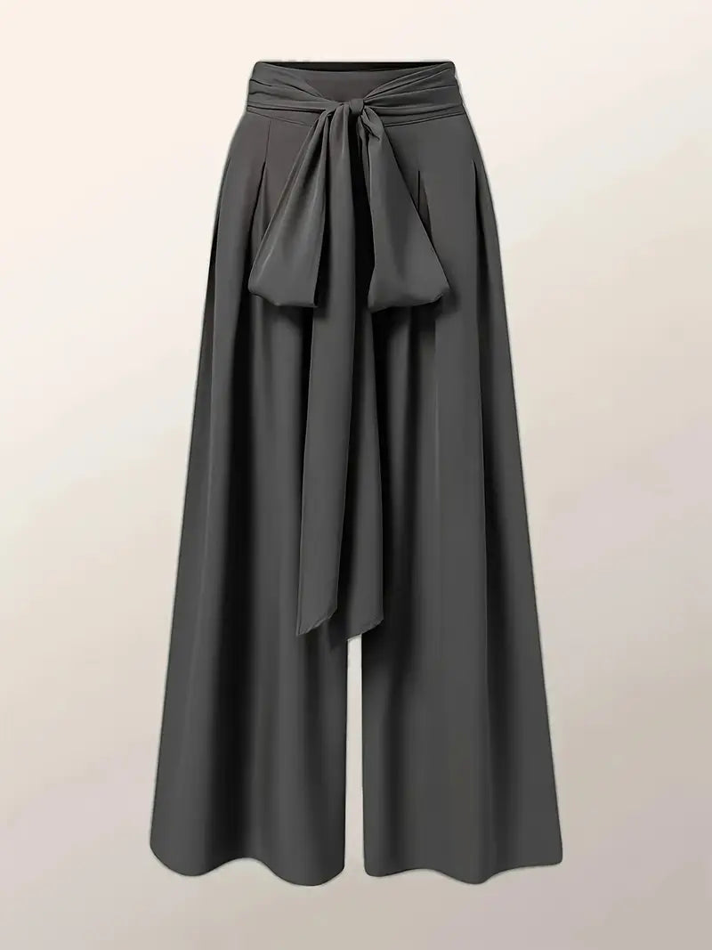 Zephyra – Palazzohose mit hoher Taille und weitem Bein und Bindeband vorne