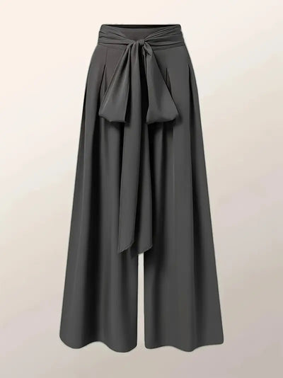 Zephyra – Palazzohose mit hoher Taille und weitem Bein und Bindeband vorne