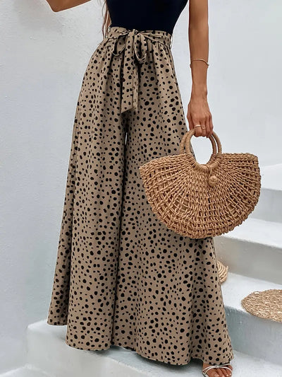 Paoline – Stilvolle Hose mit weitem Bein und Punkten