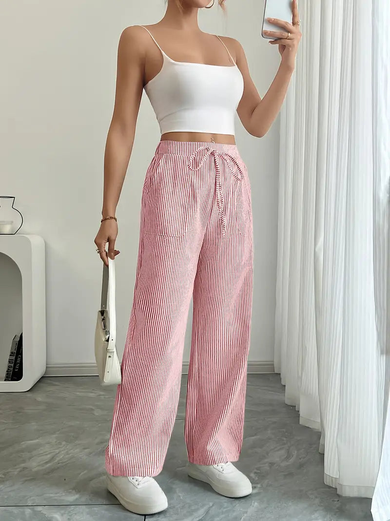 VIOLA - ELEGANTE GESTREIFTE HOSE MIT TASCHEN