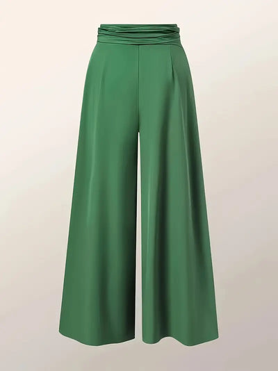 Zephyra – Palazzohose mit hoher Taille und weitem Bein und Bindeband vorne