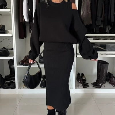 LINA SWEATSHIRT & ÄRMELLOSES KLEID 2-TEILIGES SET