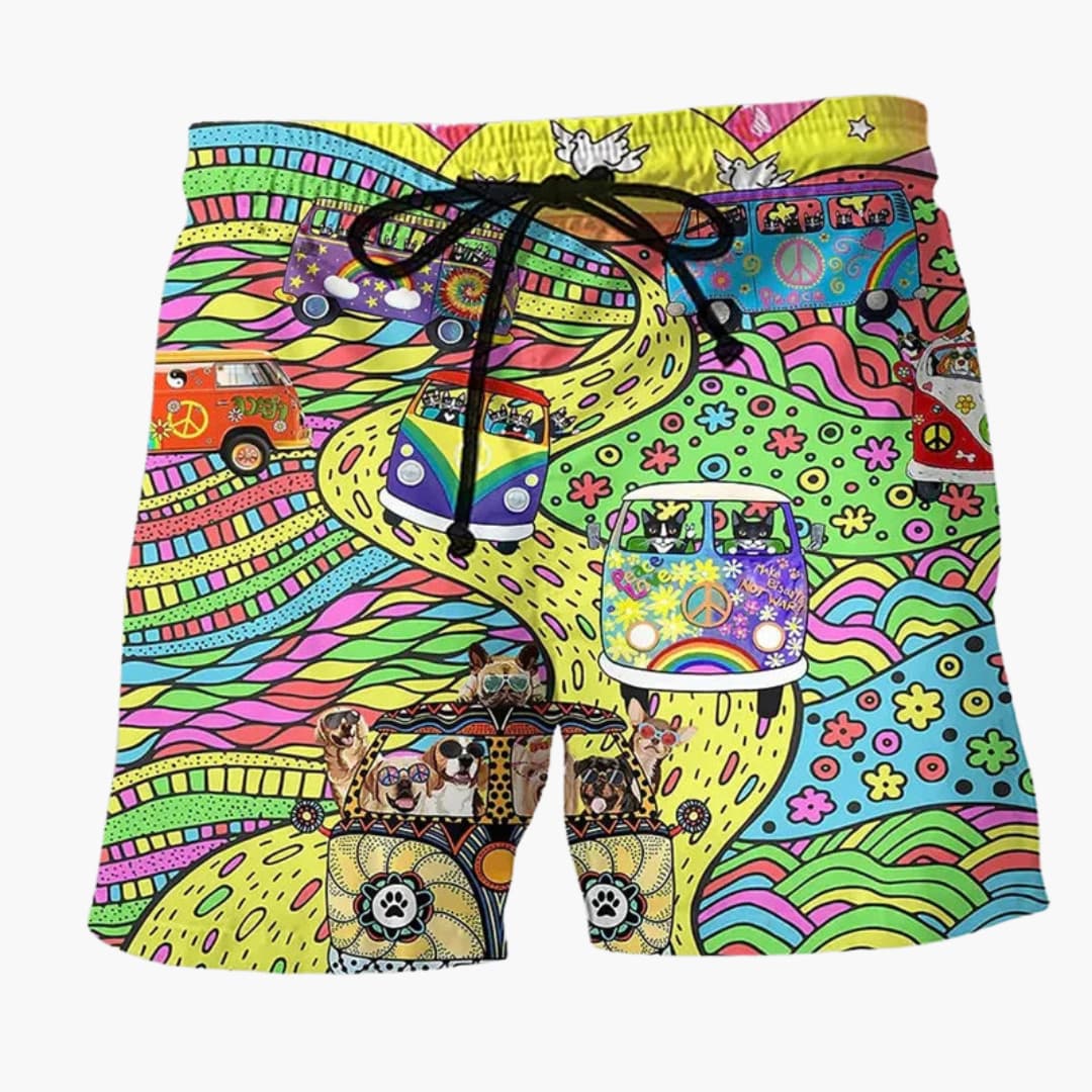 Bunte bedruckte Boardshorts für Männer - Sommerliche Strandmode