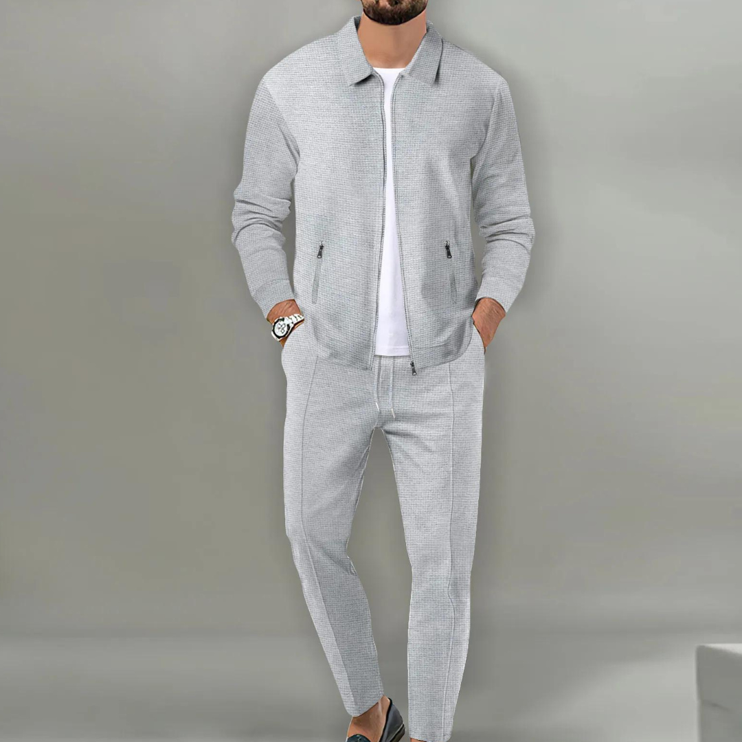 Herren Freizeitanzug – Stilvolles Zweiteiler-Set mit Jacke & Hose