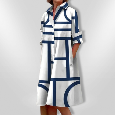 | Geometrisches Muster Midi Kleid
