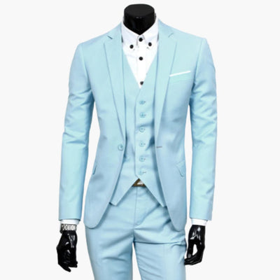 Herren Anzug dreiteilig mit Ein-Knopf Sakko und Weste