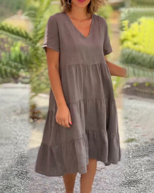 Alona – Luftiges Baumwoll-Stufenkleid